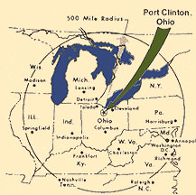 Location of site on Ohio map